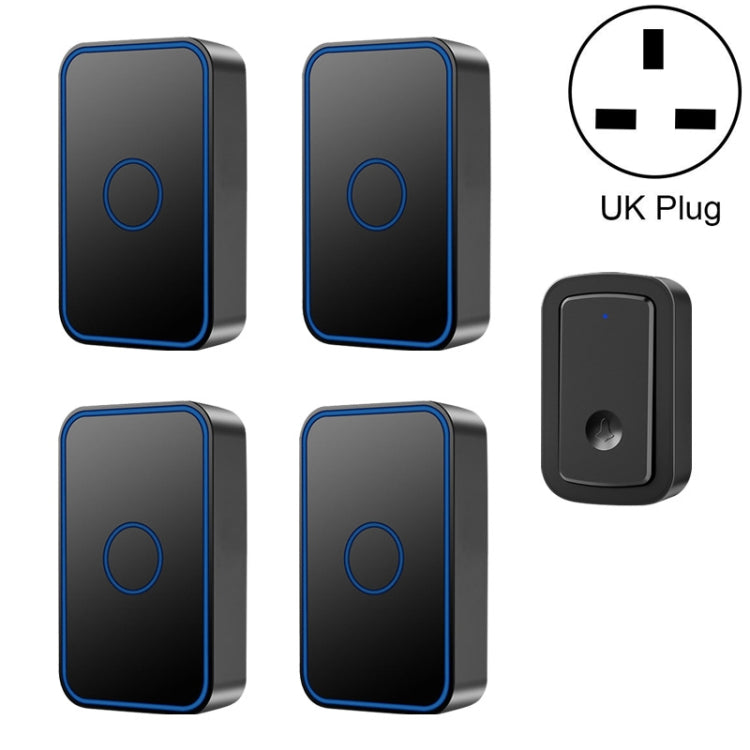 CACAZI A19 1 For 4 Wireless Music Doorbell without Battery CACAZI A19 1 For 4 Wireless Music Doorbell without Battery